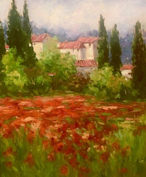 Sturgis - Poppy Fields - Oil on Canvas - 30 x 24